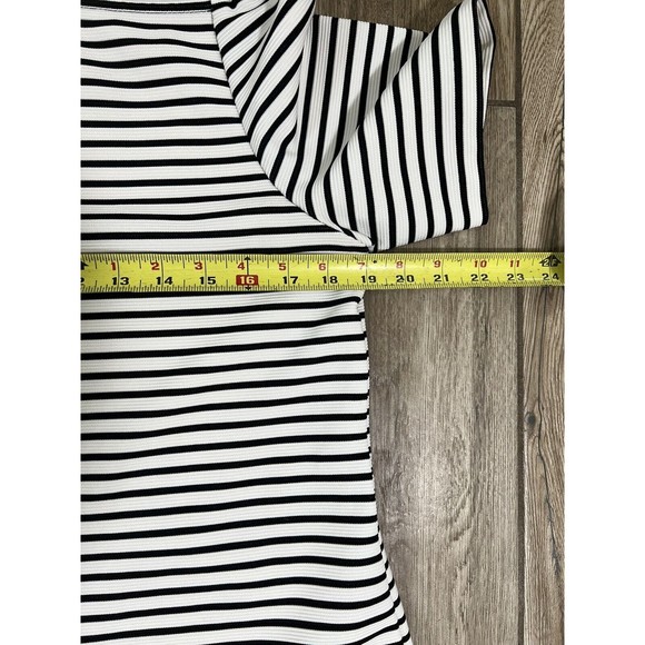 Halogen Black and White Striped Blouse EUC - Picture 7 of 15